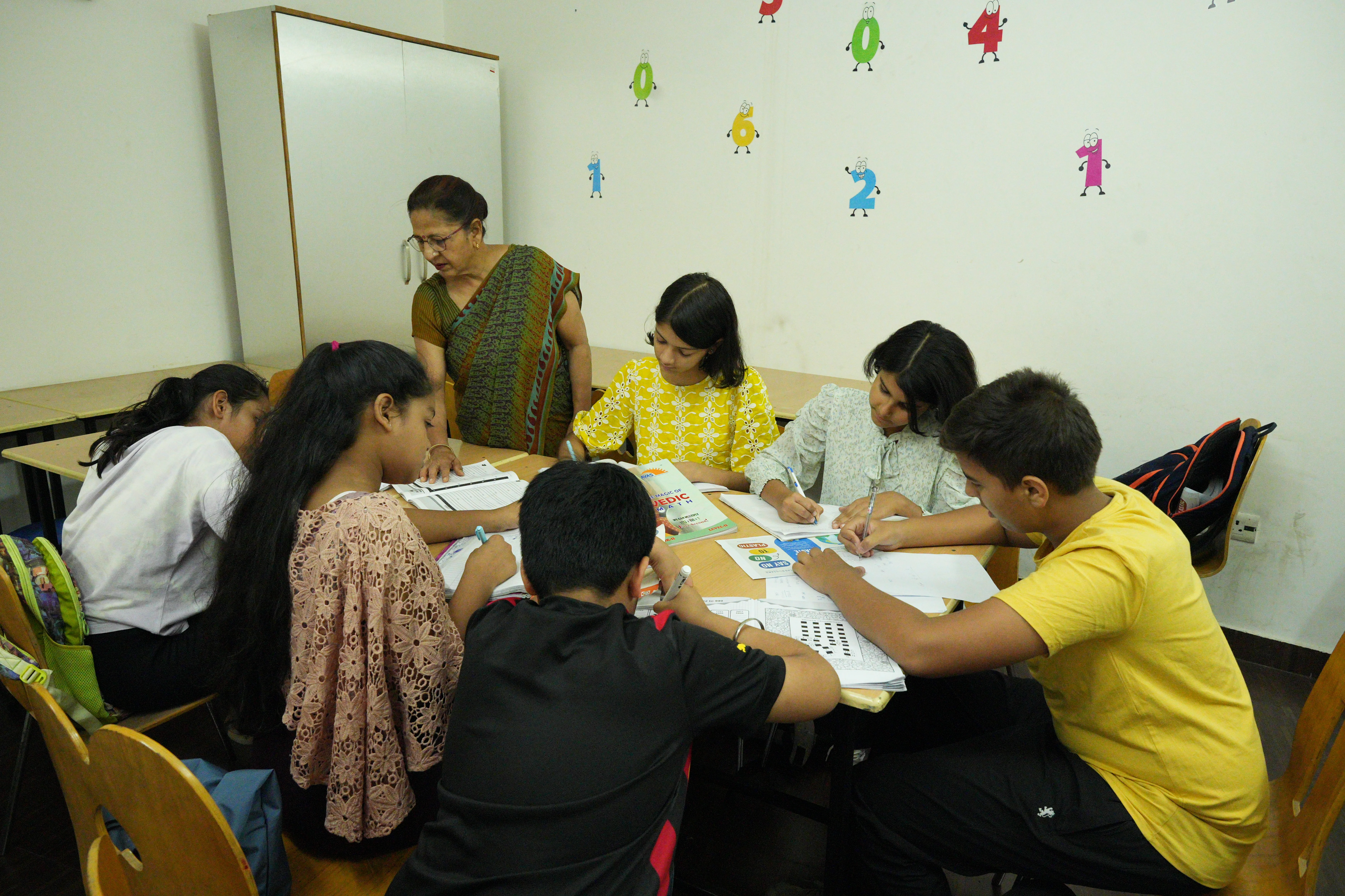 Vedic Maths class at B.P. Jain Skill Development Center