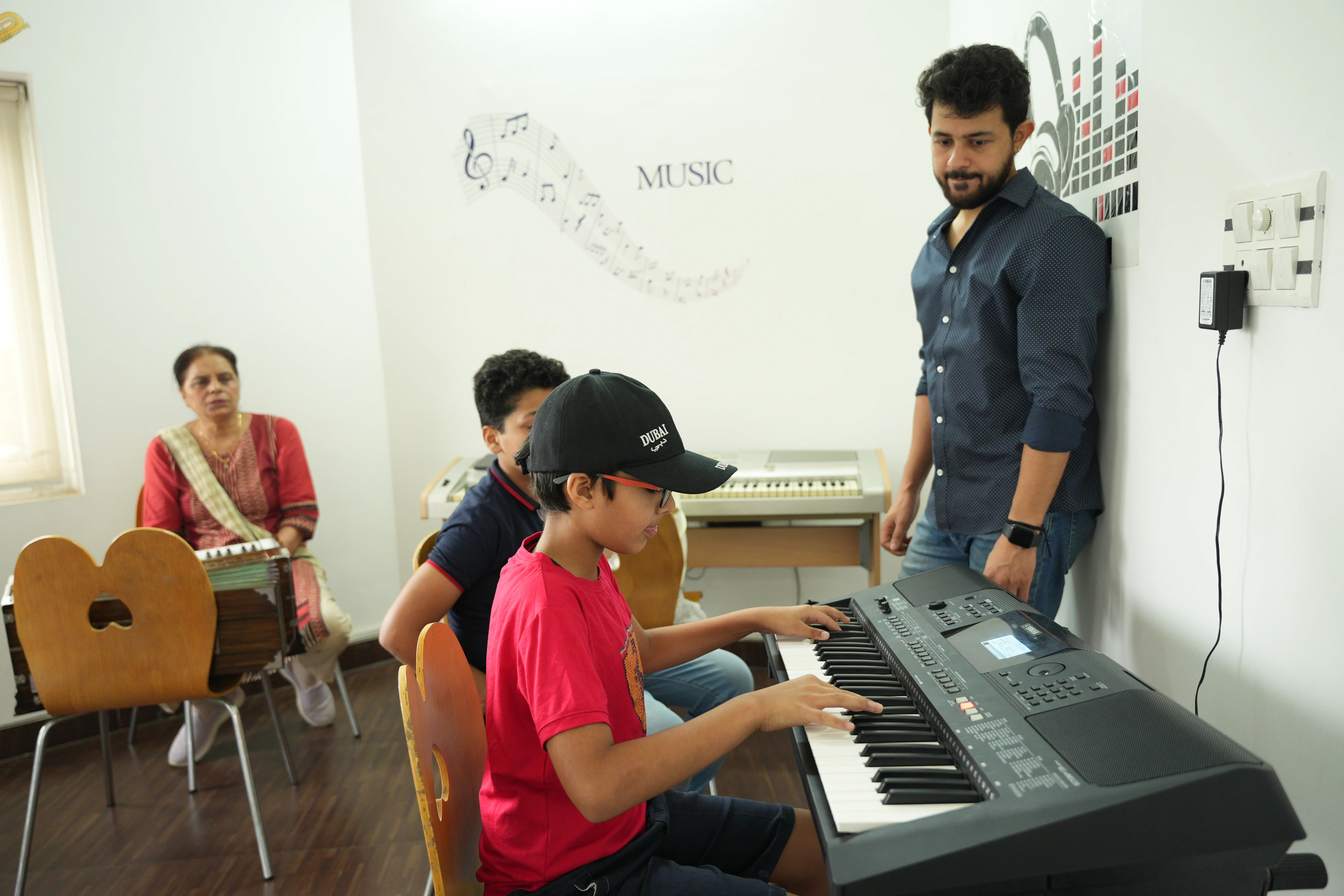 Music class at B.P. Jain Skill Development Center