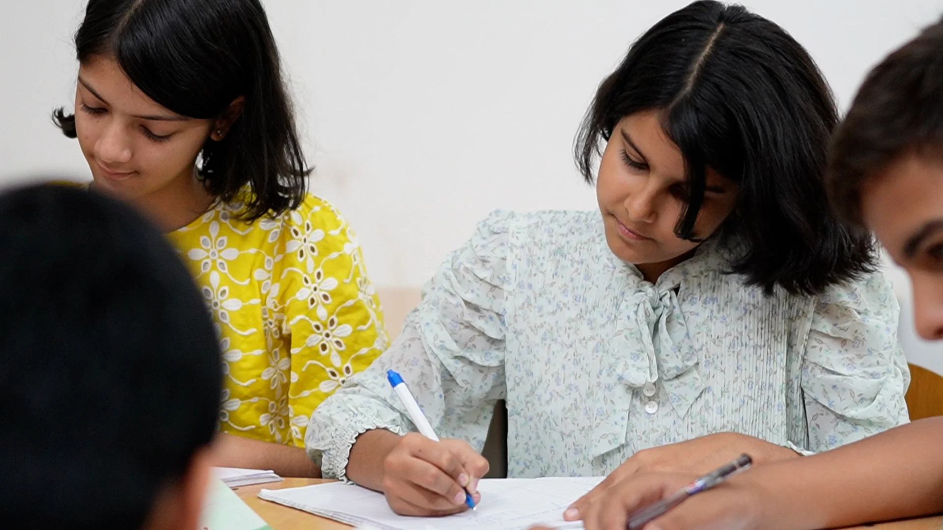 Calligraphy class at B.P. Jain Skill Development Center