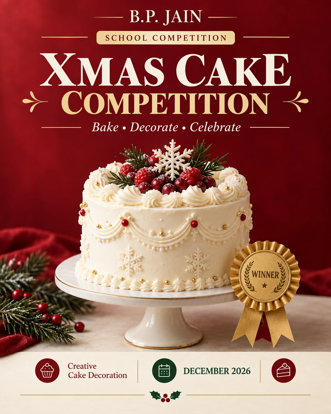Xmas Cake Competition event poster